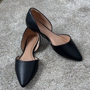 a new day Black Pointed Flats